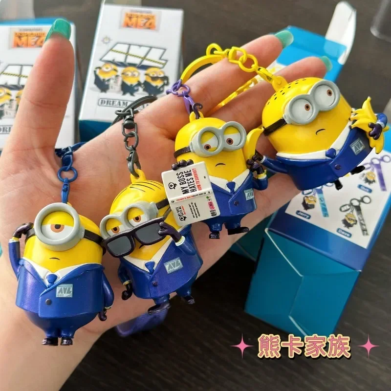 New Genuine Minions Universal Despicable Me 4 Agent Name Box Cartoon Doll Pendant Children's Birthday Gift Christmas Gift