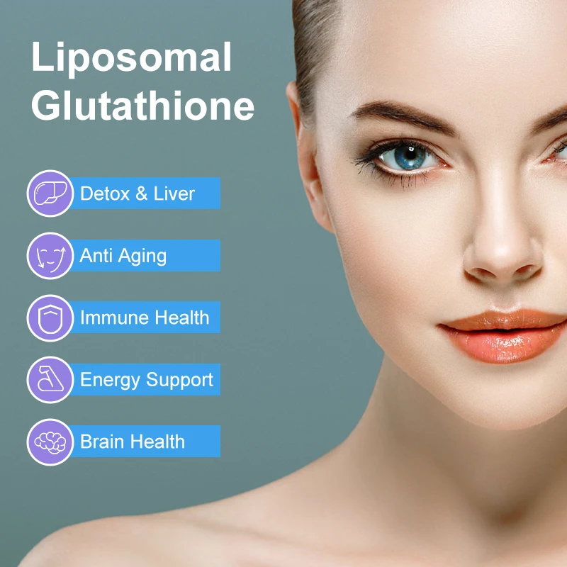 2 Bottles 60pcs Glutathione Supplement - Natural Skin Whitening and Anti-Aging Benefits Reduced L-Glutathione for Men and Women