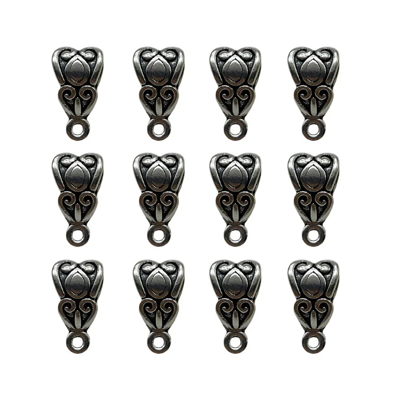 25pcs 7*13mm 2 Colours Retro Style Necklace Bracelet Jewelry Fork 3 Ways Connector DIY Handmade Small Pendant Alloy Accessories