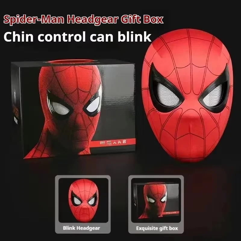 Hottoy Spider-Man: niesamowita maska Spider-Man luksusowy kask ruchome oczy ruchoma elektryczna maska migająca pudełko zestaw zabawek Cosplay