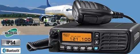 

Original ICOM A120 Aviation Radio IP54 200 Channels VHF Air Band Vehicle Mobile Radio Airband Transceiver
