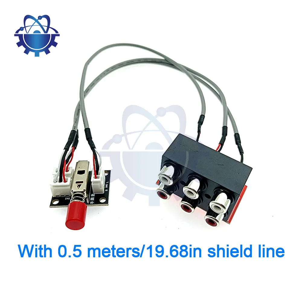 DIY Kits Audio Switching Board Audio Input Signal Selector Relay Module Signal Input Non-Common-Ground Mechanical Switch Type