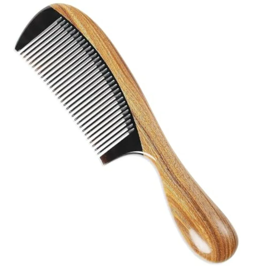 

Handmade and Sandalwood Hair Combs - Anti-Static Natural Scent Wooden Detangler Fine Tooth