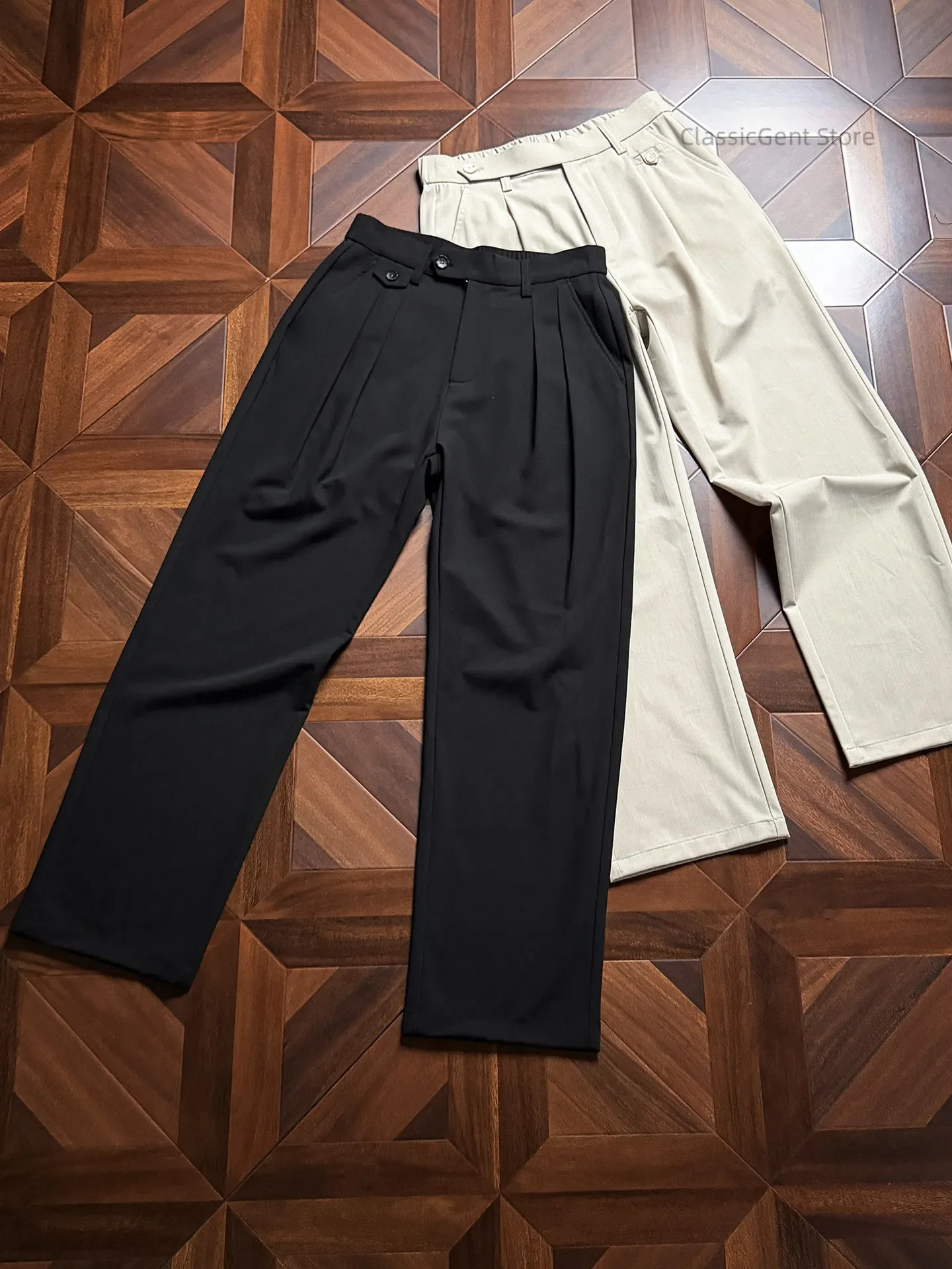 

High-end commuter pants, delicate and smooth wool Lyocell 7.4OZ casual pants