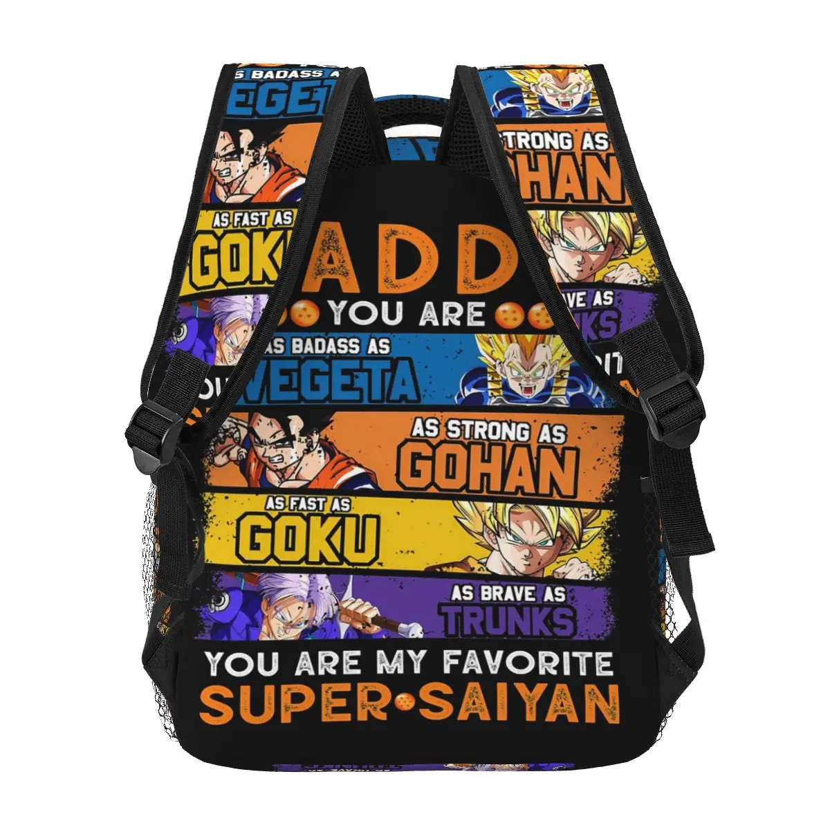 Papai dragonball papai você é meus mochilas favoritas meninos meninas bookbag crianças sacos de escola dos desenhos animados crianças mochila bolsa de ombro