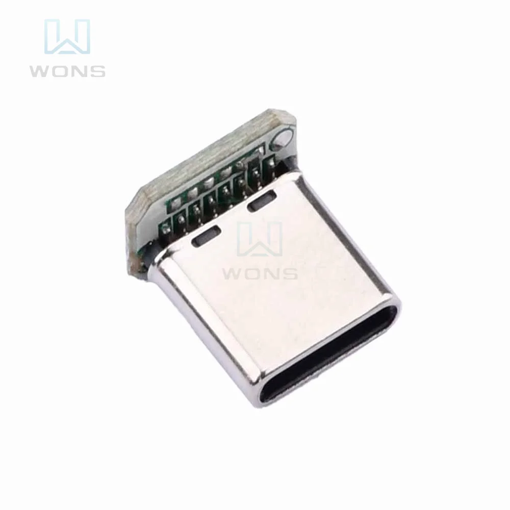 10/5 szt. Złącze USB-C męskie 16-pinowe, pionowe, naklejane, 9,5 mm z funkcją transmisji danych, 16-pinowe, pionowe, naklejane złącze typu C