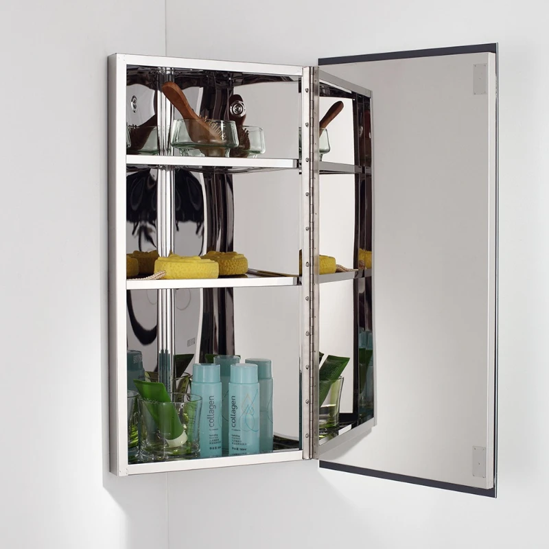 Wall Mounted Bathroom Mirror Stainless Steel Mirrors Full Body Multilayered Rust Proof Bathroom Fixture Waterproof Household