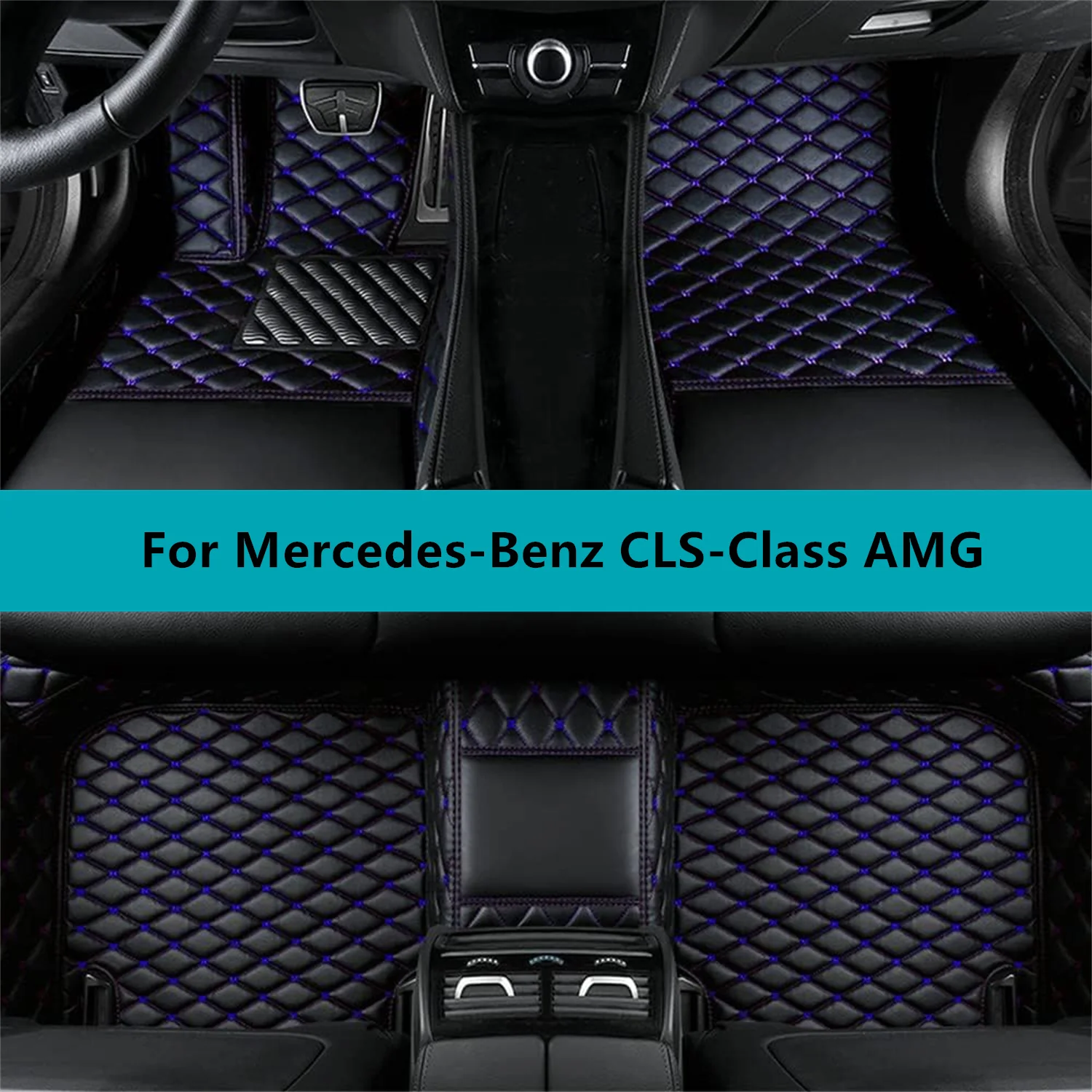 

Кожаные автомобильные коврики для Mercedes-Benz CLS-Class AMG 2021 2022 2023 2024 2025 2026 Всепогодные водонепроницаемые автомобильные коврики