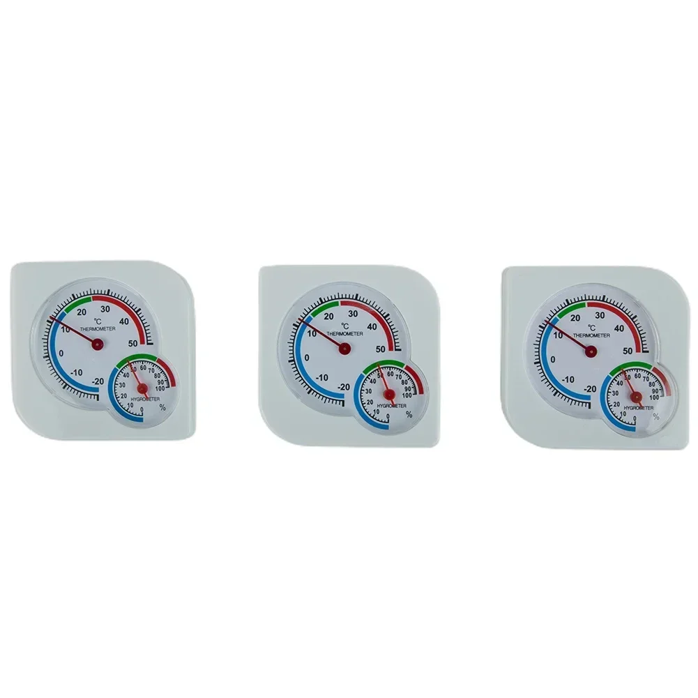 Thermometer Hygrometer Weather Stations Home Indoor 3Pcs 7.2*7.2cm Humidity Indoor Climate Pvc Thermo-Hygrometer