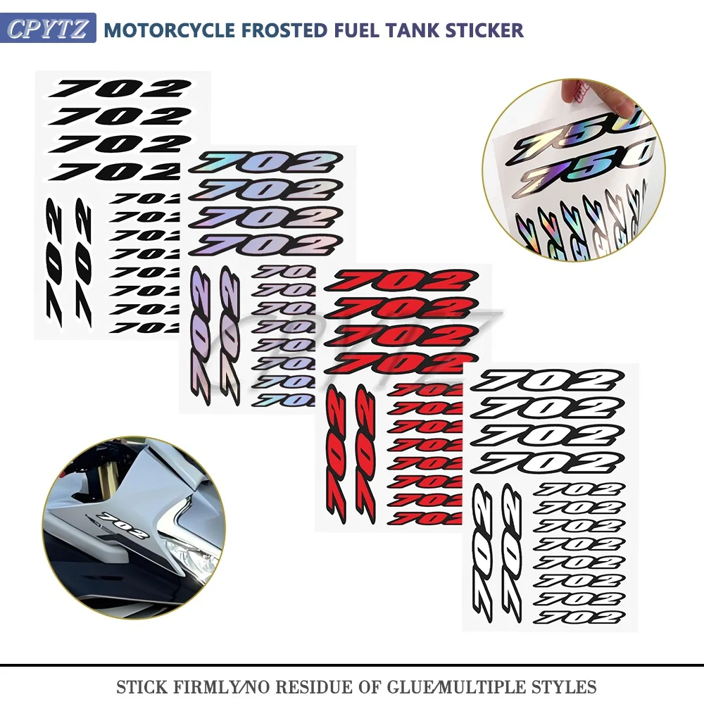 Fit for TRK702 Motorbike Front Cowl Fuel Tank Body Helmet Decals Decoration Sticker Universal Motorcycle Number Stickers