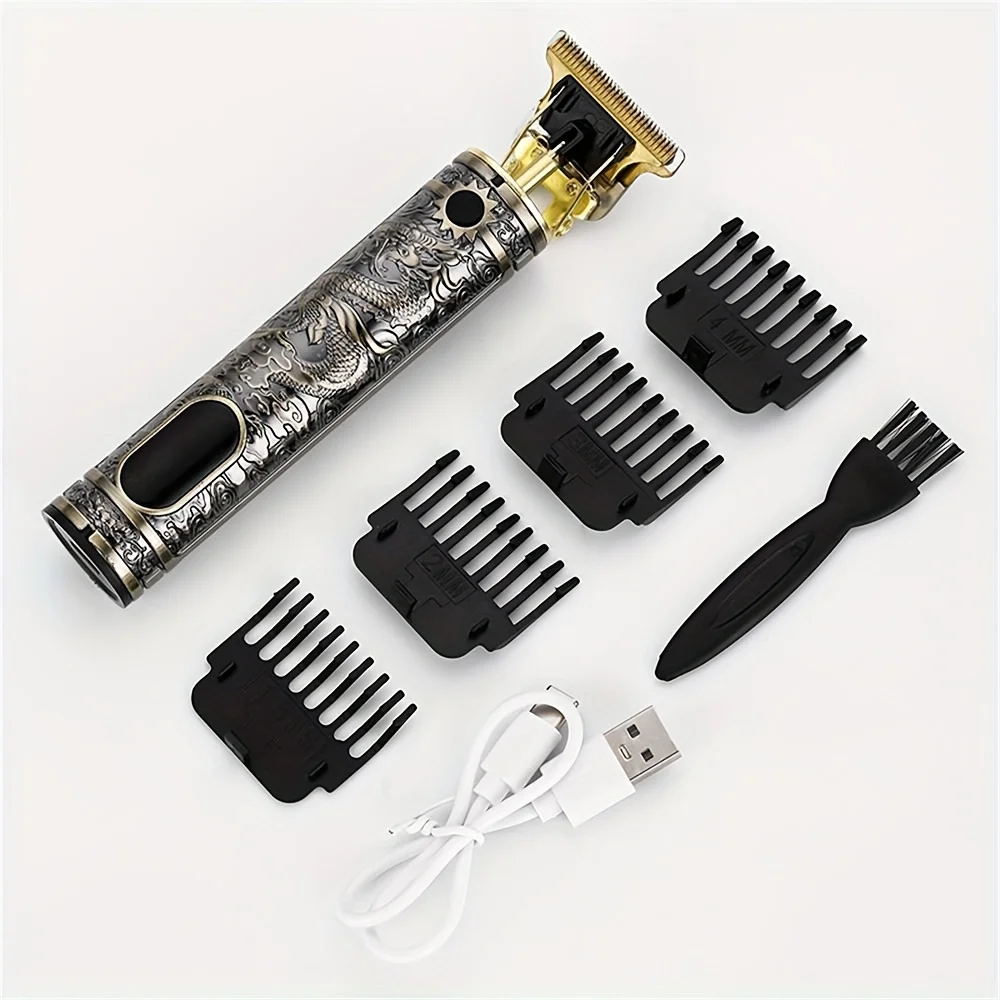 The t9 new hair clippers hairdresser electric pusher oil head carving razor bald hair haircut scissors electric hairdresser