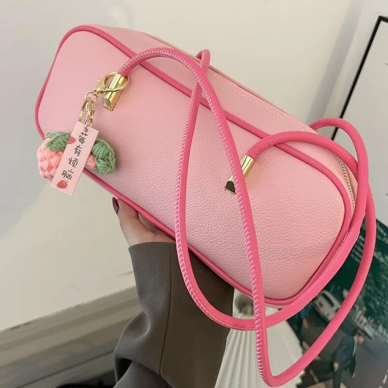 Fashionable and Versatile Small Bag Women New High-end Texture Shoulder Bag Ladies Summer Underarm Bag PU Pillow Bags Baguette