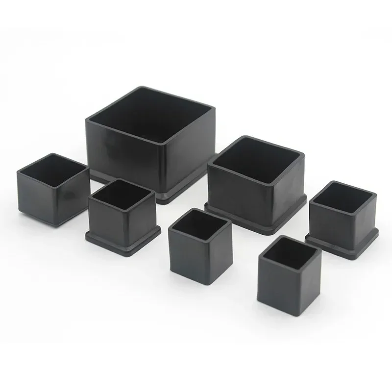 4-16Pcs Non-Slip Chair Leg Caps Rubber Square Floor Table Foot Cover Socks Pipe Plugs Furniture Leveling Feet Floor Protectors