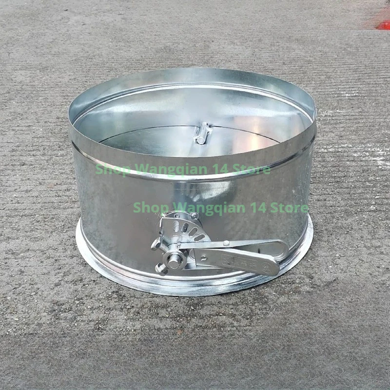1PC 100mm 120mm 150mm 200mm Galvanized Iron Sheet Duct Damper Manual Air Volume Control Valve Butterfly Valves for Spiral Duct