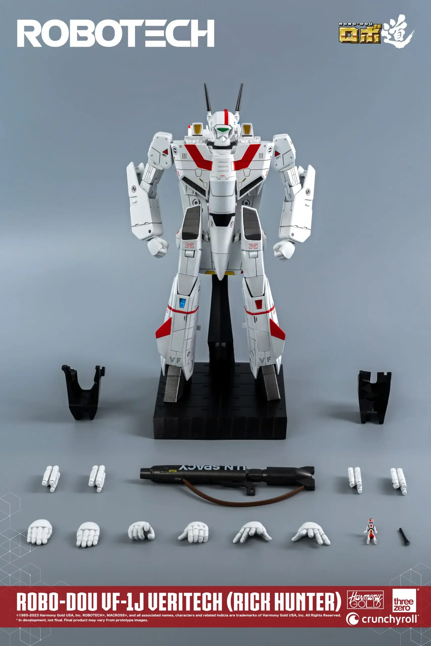 In Stock Threezero Macross ROBO-DOU VF-1J VF1J Veritech Rick Hunter 1/60 Action Figures Toy Gift Collection