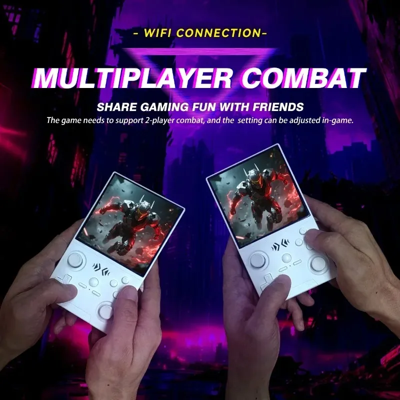 XF40V Retro Handheld Game Console Linux 4.0'' IPS Screen Supports WiFi Arcade Joystick Portable Pocket Video Games Player