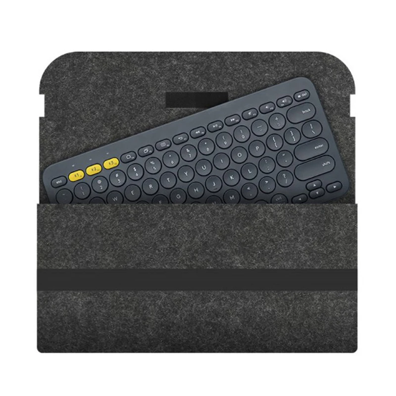 K380 K480 Keyboard Storage Bag Case Wool Felt Keyboard Sleeve Cover Portable Handbag Carrying Pouch Keyboard Accessories