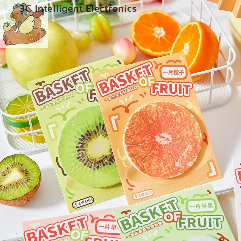 30 Pcs Cute Creative Food Material Sticky Notes Simulate Vegetable Fruits Mini Notes Message Notepad Diy Elf-Stick Memo Pads