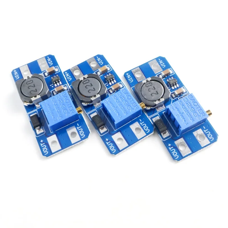 MT3608 Boost Converter Module DC-DC Step Up 2A 2V-24V to 5V/12V/28V Adjustable Power Supply Board for Arduino LED Driver