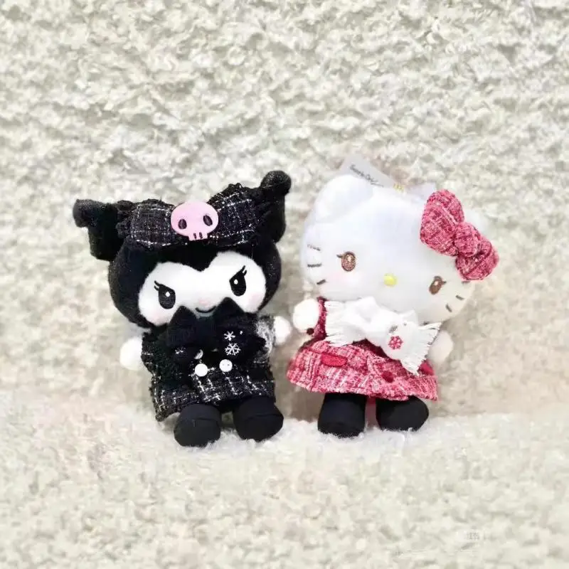 Kawaii Sanrio Kuromi My Melody Portachiavi Peluche Cartoon Hello Kitty Zaino Accessori Ciondolo Ragazza Compleanno Regalo di Natale