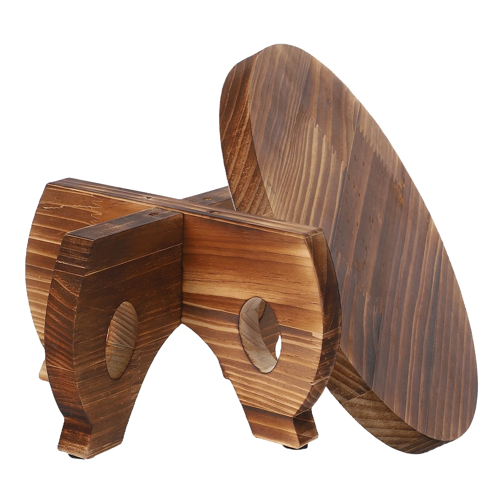

Round Flower Pot Base Stand Decorative Wooden Pedestal for Vase Bonsai Plant Display Riser Home Office Mini Size Stable Floor