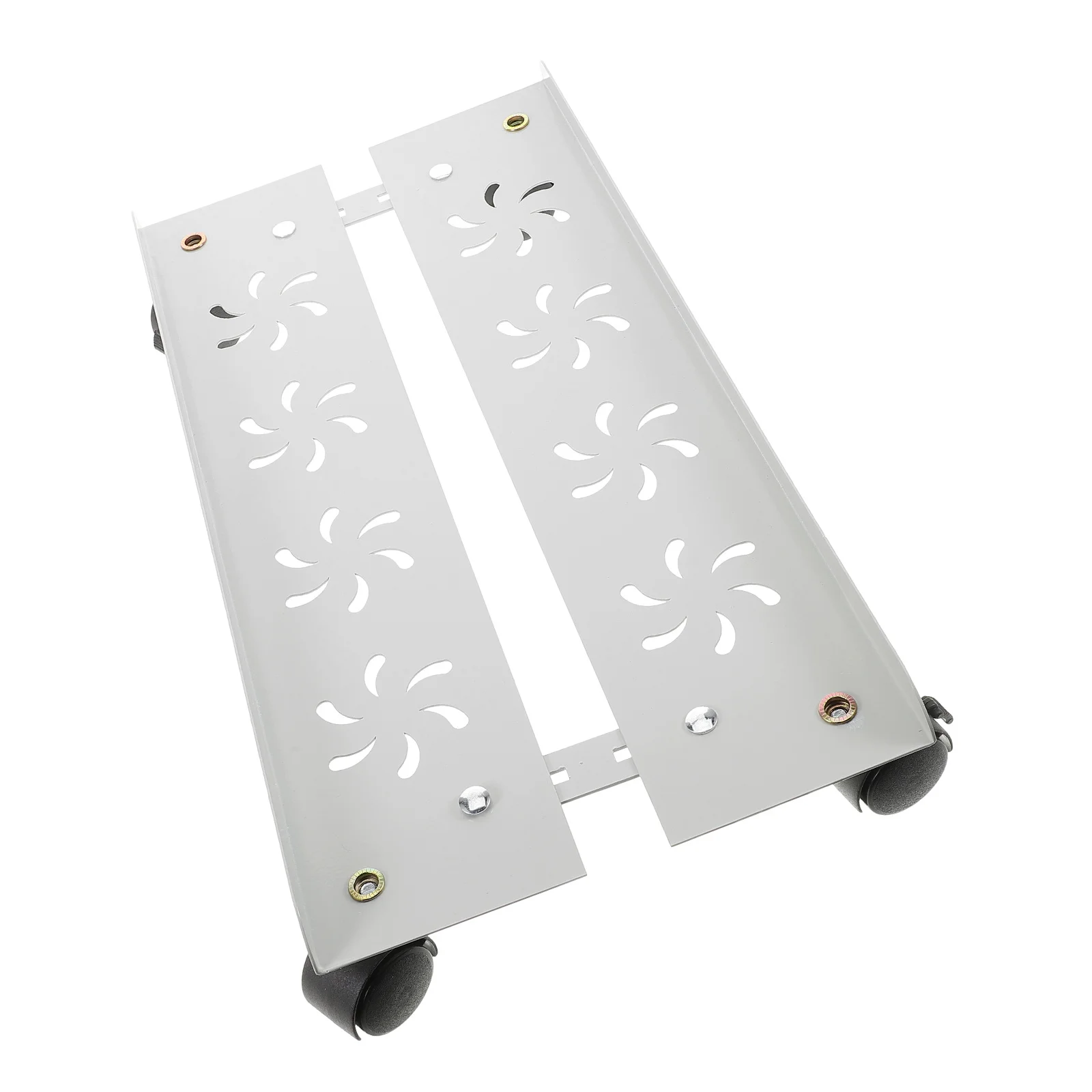 

Computer Tower Stand White Adjustable Mobile CPU Cart Pc Stand for Floor Rolling CPU Holder Computer Cart