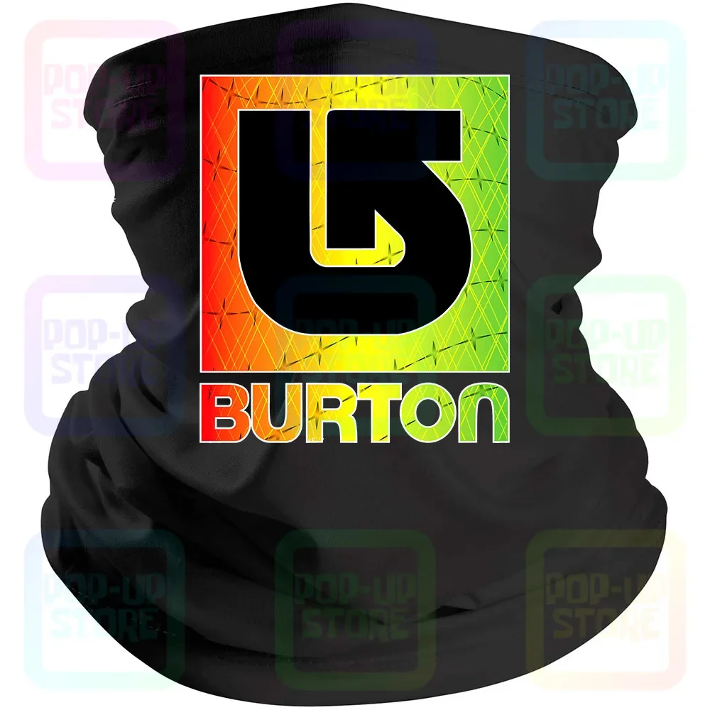 Burton Snowboards Rastalogo en todo negro Bandana máscara bufanda cuello polaina cubierta bucal