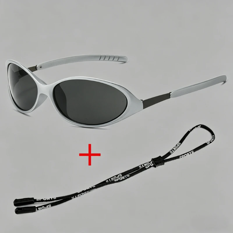 

Fashionable Oval-Frame Outdoor Sports Unisex Sunglasses Trendy Street-Style Sun Glasses UV-Protective Cycling Shades UV400