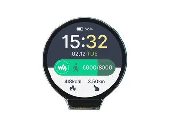 לוח rp2350 mcu לוח, עם 1.28 אינץ עגול, lcd כפול ליבה & עיצוב דואלי, 240 פיקסלים 240 ×, צבע 6k