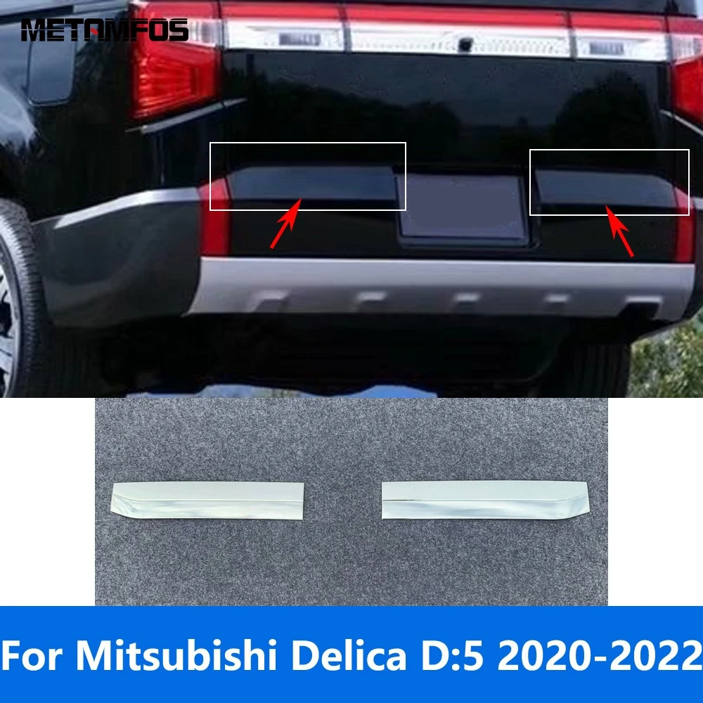 Tail Door Handle Strip For Mitsubishi Delica D:5 2020 2021 2022 Chrome Rear Trunk Lid Boot Cover Trim Accessories Car Styling