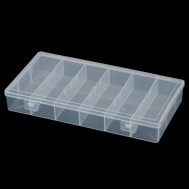 6 Grids Compartment Plastic Storage Box Practical Toolbox Transparent PP Boxes Bead Jewelry Case Display Organizer Container