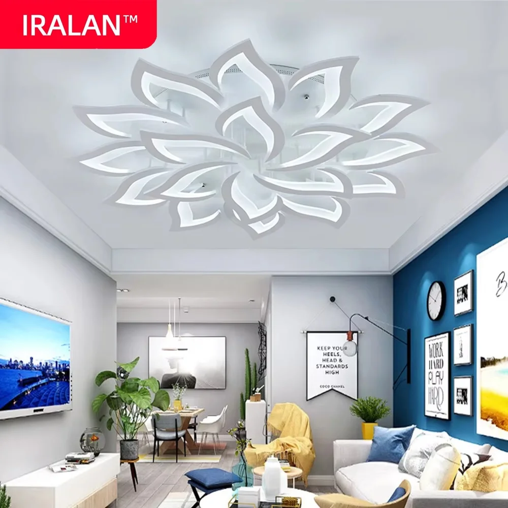 IRALAN-Luz Led de techo para dormitorio, lámpara colgante regulable inteligente, sala de estar, comedor, cocina, Traf, decoración moderna