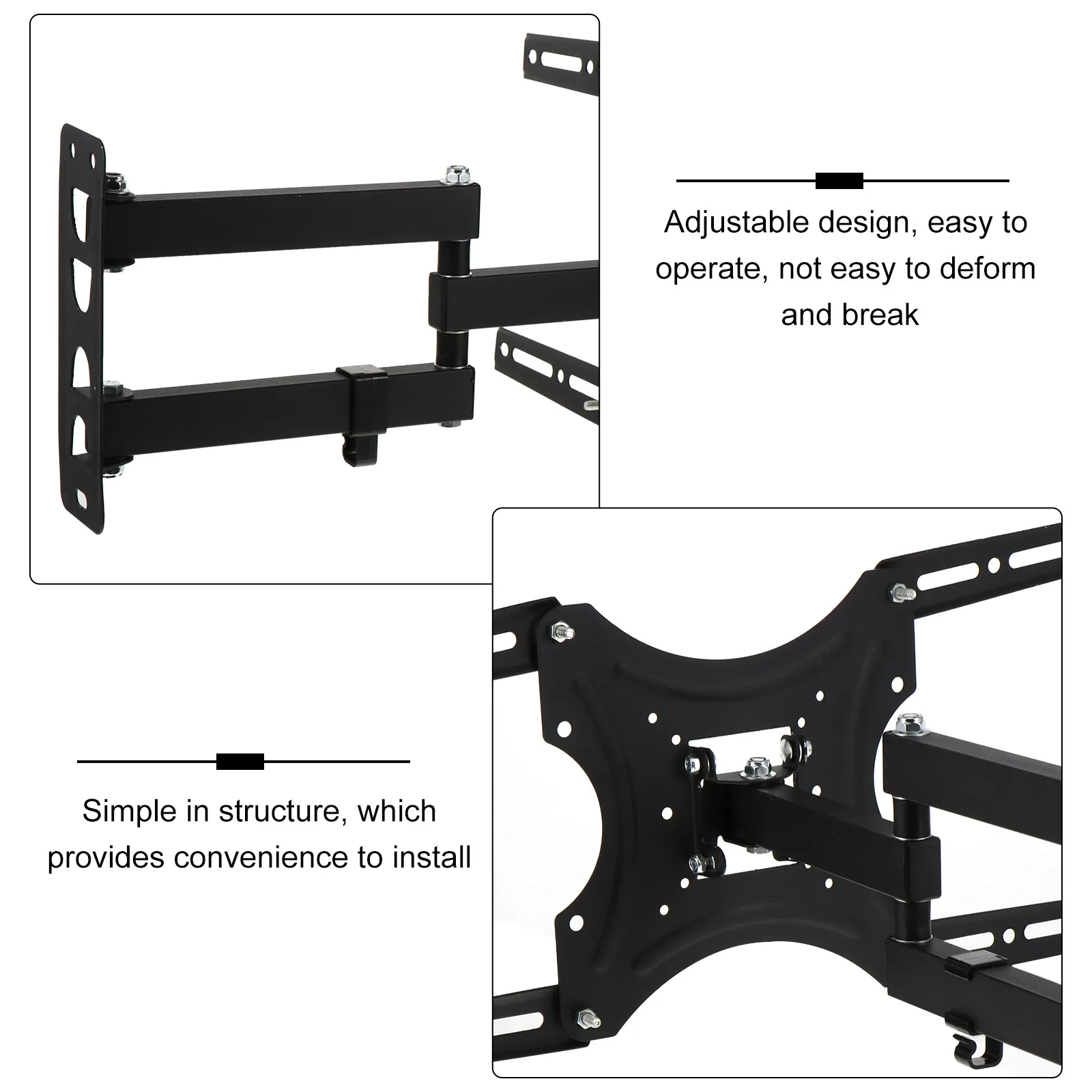1pc LCD Screen Bracket 16 5cm Stand for Wall Hanging Living Room KTV Bar Conference Classroom Restaurant Black - Image 6