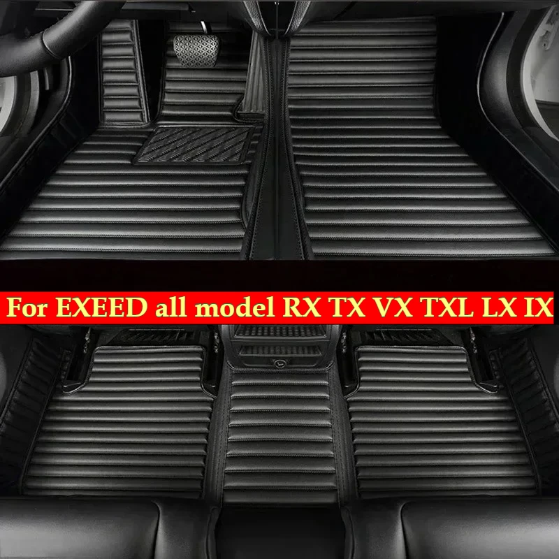 Tapete de Carro 3D Personalizado para EXEED, todos os modelos RX TX VX TXL LX iX, acessórios de tapete para interior do automóvel.
