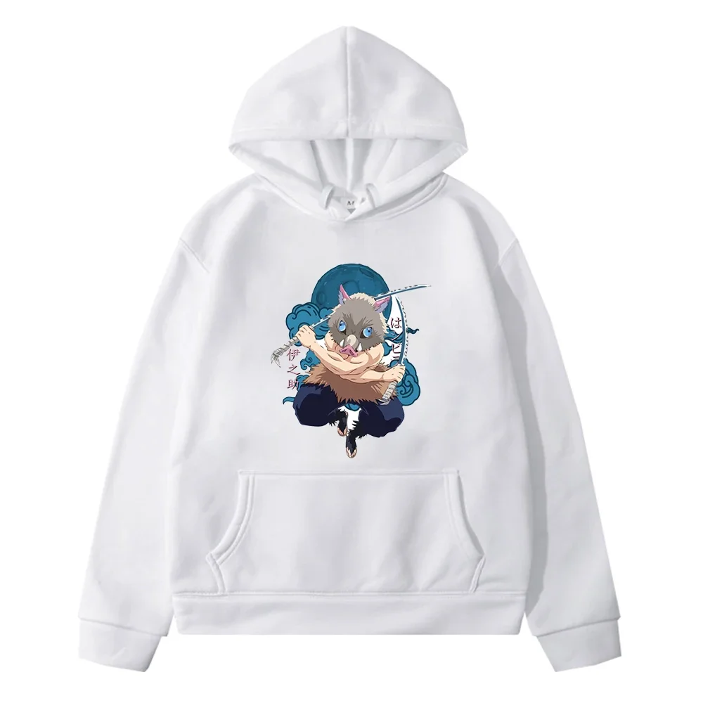 Cartoon Anime Inosuke Hashibira - Kimetsu No Yaiba Hoodie Sweatshirts Casual Children's Clothing for Boys Cut Kids Clothes Girls