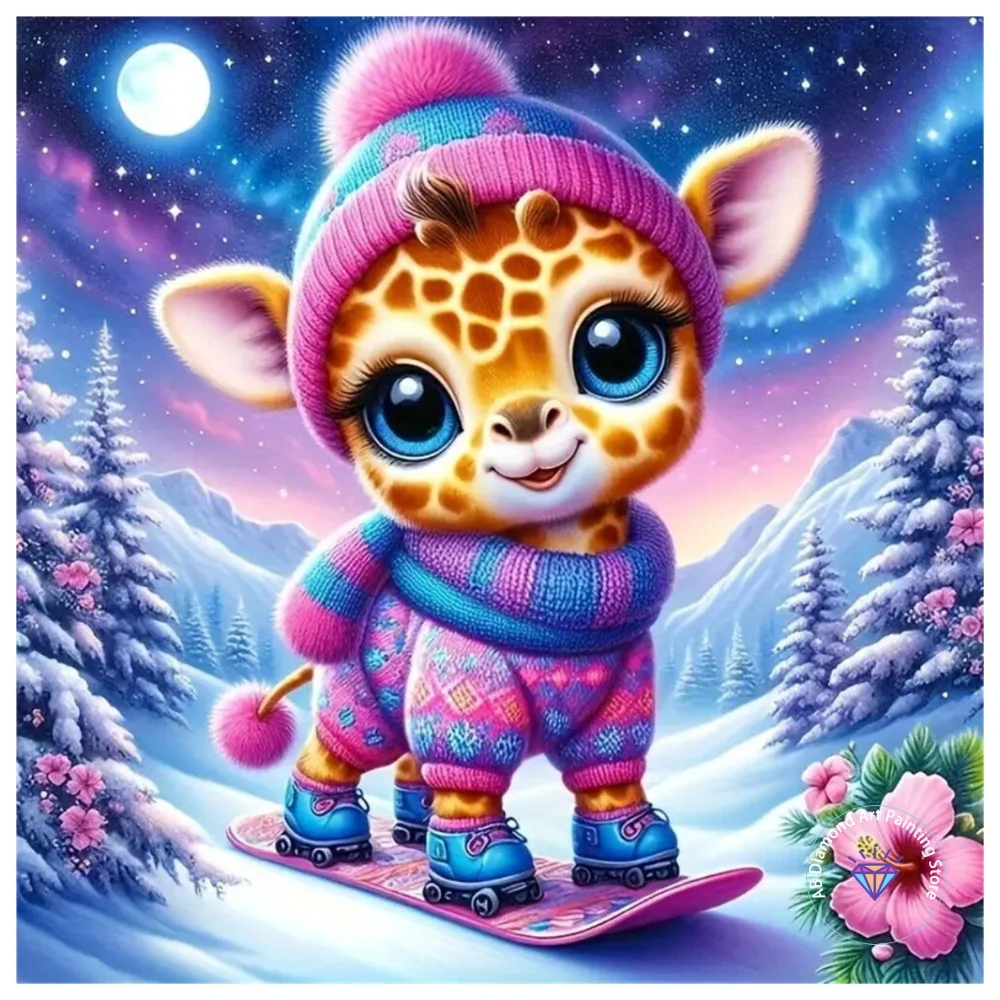 

Winter Deer AB Diamond Painting Kit Square Round Diamond 5D DIY Animal Mosaic Handmade Art Adult Exquisite Gift Home Decor