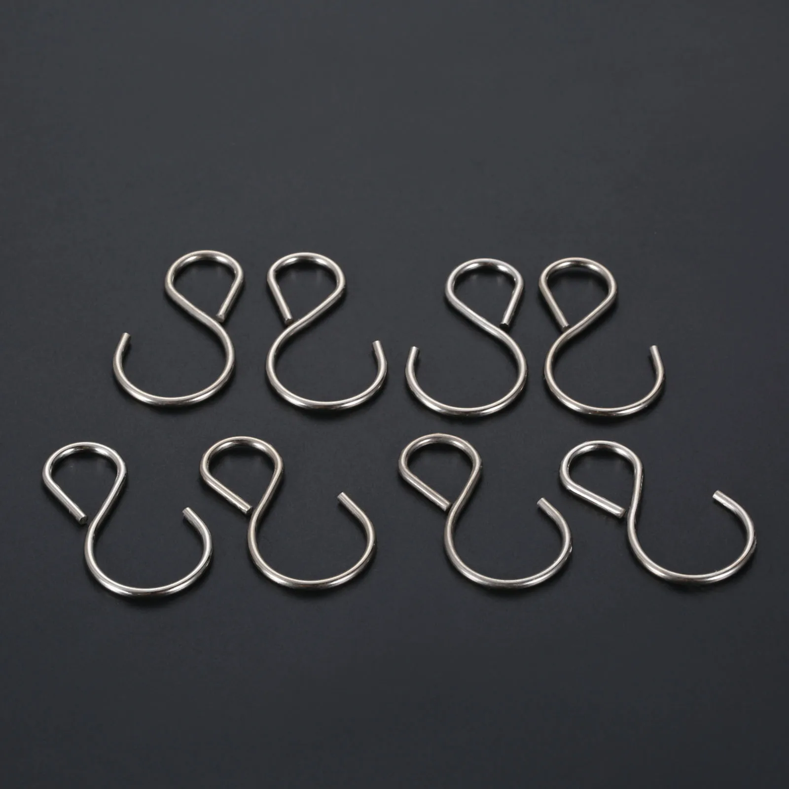 10pcs S Shaped Metal Hooks Multipurpose Hanging Pot Pan Kitchen Storage Hanger Plants Jewelry Closet Clothing Home Organizer