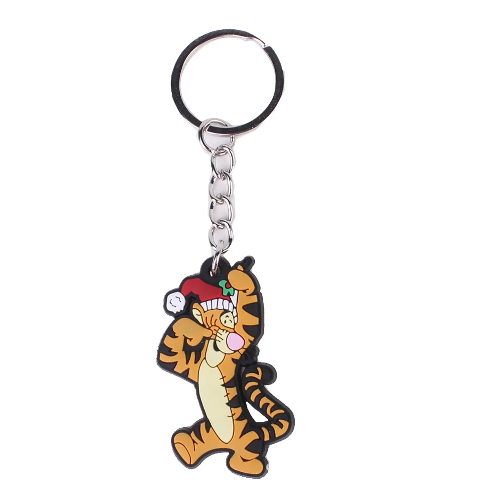 Disney Mickey Mouse Keychain Anime Figure Winnie The Pooh Bag Pendant for Boys Girls Kids Toy Gift