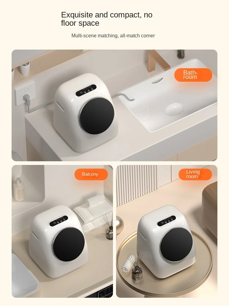 Máquina Integrada de Lavagem e Secagem, Roupa Interior e Roupa Interior Máquina de Lavar, Tambor, Alta Temperatura, Ferver