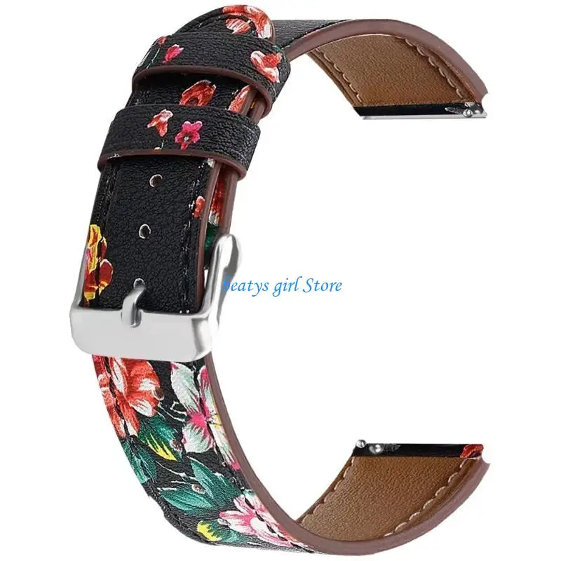 

C7AB Elegant Leather Wristband Luxurious Leather Strap Fashionable Leather Watch Band Leather Wristband for watch fit3