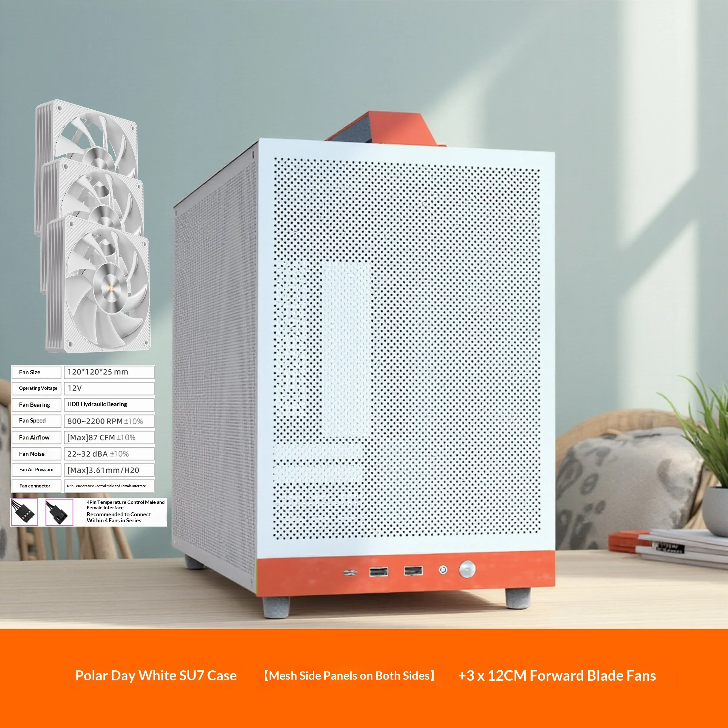 M-ATX PC Case Micro ATX Desktop Computer Chassis 24L Gaming Case Support ATX PSU 368mm GPU Type-C 240mm Water Cooling