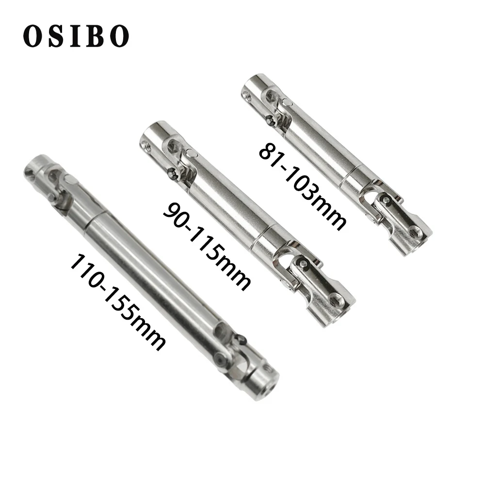 1PC High Hardness Telescopic Universal Transmission Shaft Cardan Shaft Iron Driving Shaft For RC 1/10 Models SCX10 AXIAL Crawler