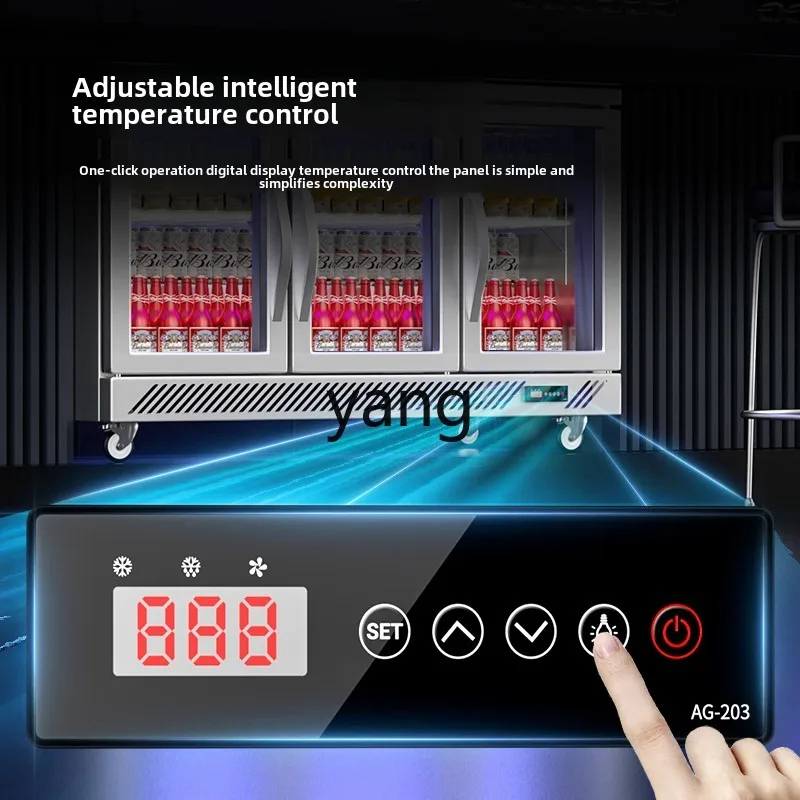 CX embedded stainless steel transparent freezer bar counter beer counter refrigerated display cabinet view 4