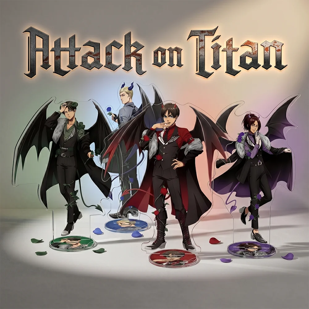 Attack on Titan Devil Ver 15CM Double Sided Acrylic Stand Keychain 2026 New Anime Stand Eren Levi Erwin Hange Desk Decor Gift