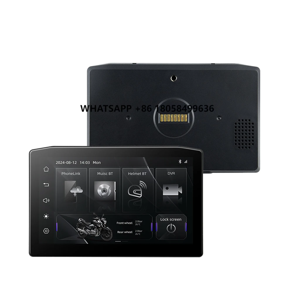 

6,2-дюймовый умный навигационный экран для портативного внедорожного электрического круиз-мотоцикла, беспроводной Carplay и Android, автомобильный ABS-материал