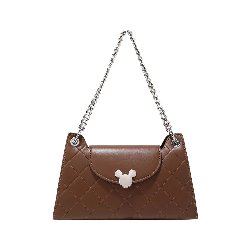 

Disney Mickey Mouse Square Luxury Handbag Women's Minimalist Chic Crossbody Shoulder Purse for Daily Casual Fashion Use