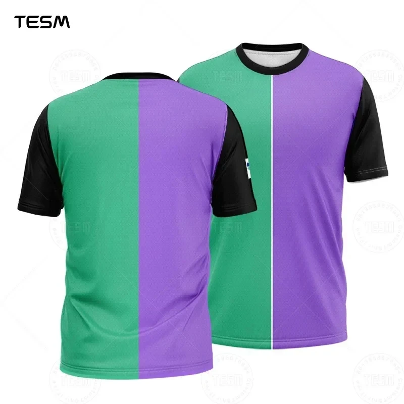 2024New Vintage Striped T-shirt Children Adult Sports Short Sleeve Breathable high quality Kids Print Jersey Summer Training Top