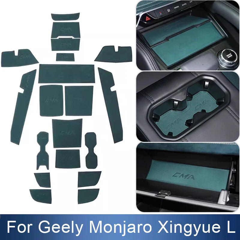 

Нескользящий автомобильный коврик для Geely Monjaro Xingyue L 2022 2023, резиновая накладка с пазами для двери, декоративные аксессуары для автомобиля