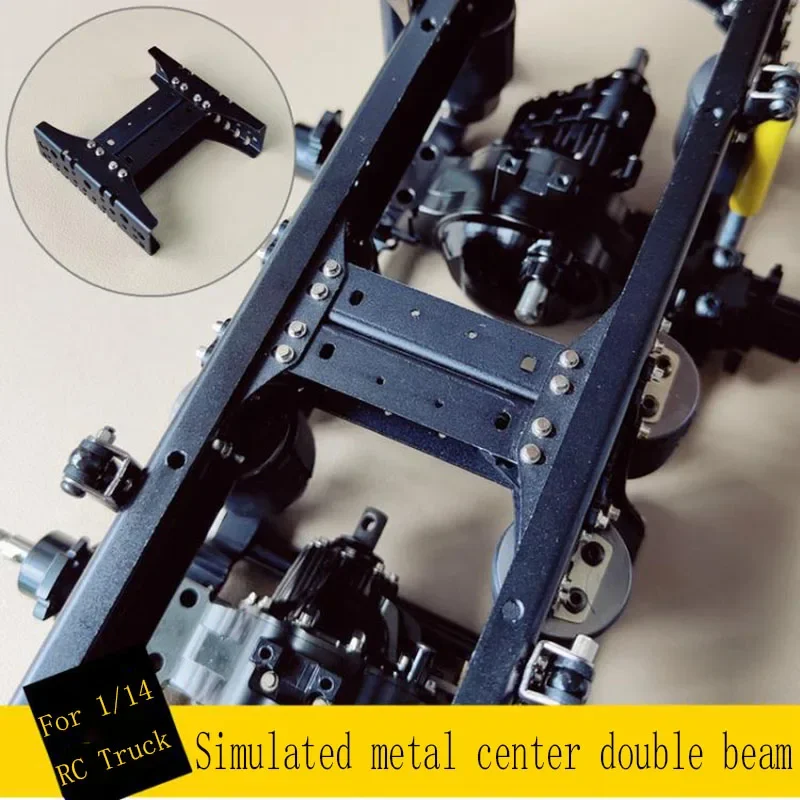 Metall Central Double Beam Upgrade für 1/14 Tamiya RC Truck Trailer Kipper Scania MAN Benz Actros Volvo Auto Diy Teile