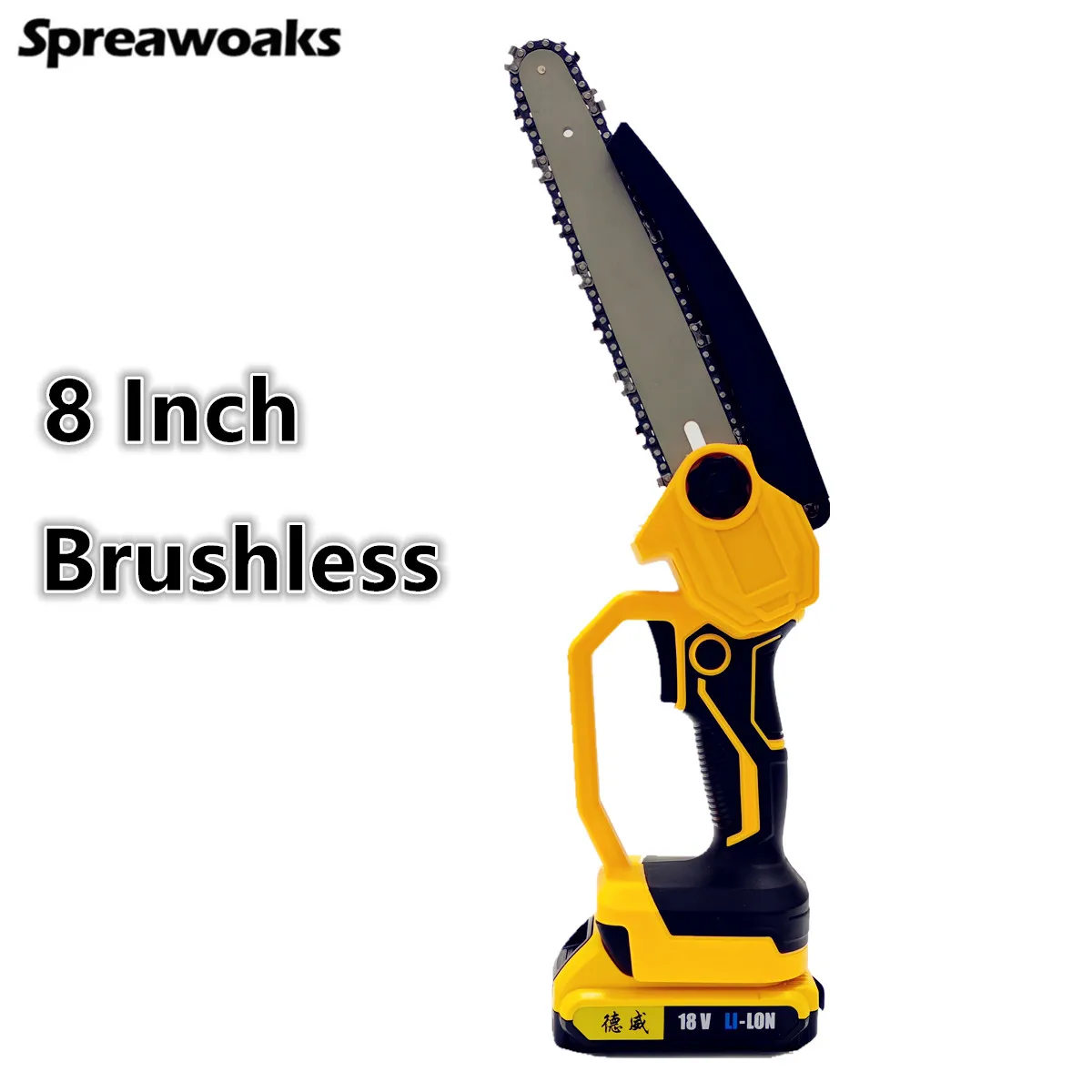 For DeWALT 20V Battery 8 Inch Chainsaw Brushless Electric Chain Saw Cordless Pruning Woodworking Cutting Garden Power Tools